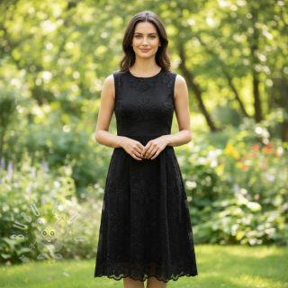 Bavlněná látka EMBROIDERY Bellagio black