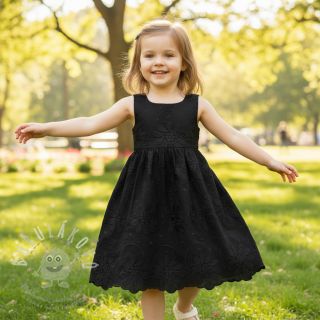 Bavlněná látka EMBROIDERY Bellagio black