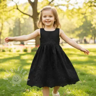 Bavlněná látka EMBROIDERY Bellagio black