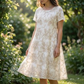 Bavlněná látka VOILE EMBROIDERY Kim off white