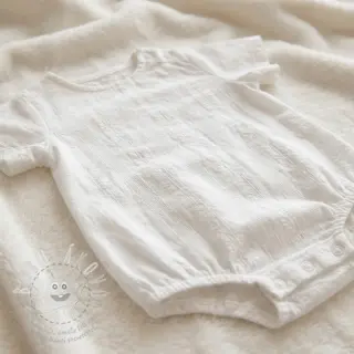 Bavlněná látka DOBBY Stripe off white