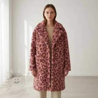 Kabátovina TEDDY Hearts old pink