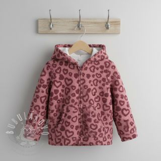 Kabátovina TEDDY Hearts old pink