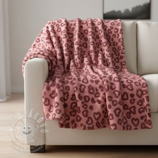 Kabátovina TEDDY Hearts old pink