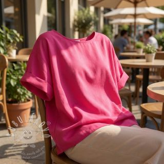 Bavlněná látka s viskózou fuchsia