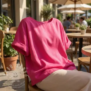 Bavlněná látka s viskózou fuchsia