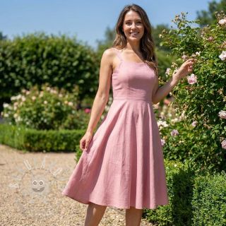 Bavlněná látka s viskózou light rose