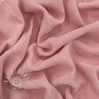 Bavlněná látka SLUB WASHED old rose