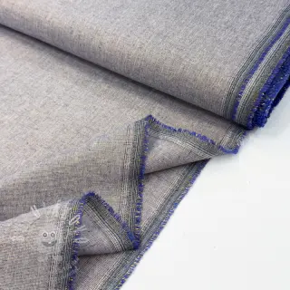 Bavlněná látka se lnem LUREX blue