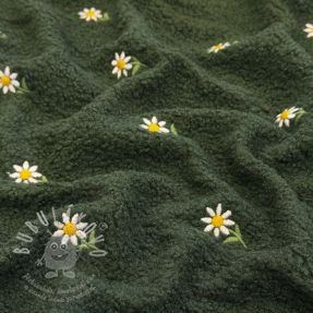 Kabátovina EMBROIDERY Little daisy green
