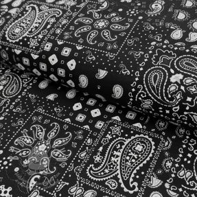 Bavlněná látka Farwest noir