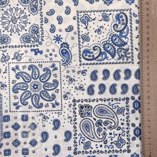 Bavlněná látka Kansas blanc blue