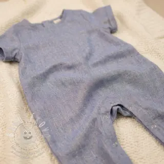 Bavlněná látka se lnem LUREX blue