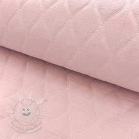 Dvojitá gázovina/mušelín QUILT Wave soft rose
