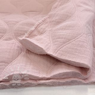 Dvojitá gázovina/mušelín QUILT Wave soft rose