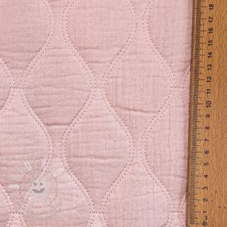 Dvojitá gázovina/mušelín QUILT Wave soft rose