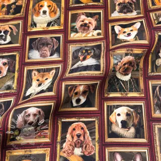 Dekorační látka Dogs golden age digital print