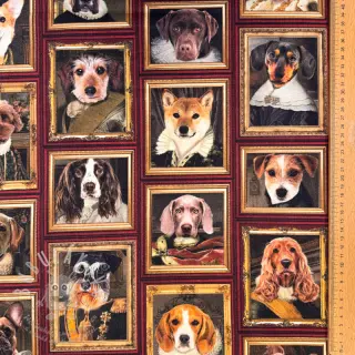 Dekorační látka Dogs golden age digital print