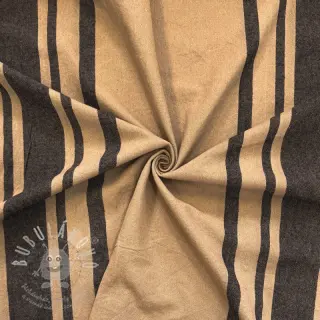 Dekorační látka Bernadette stripe lin noir
