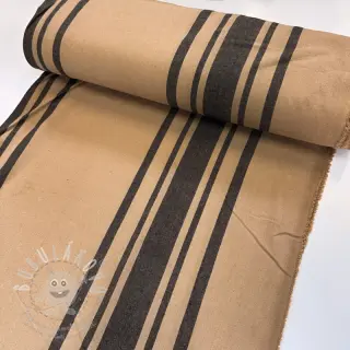 Dekorační látka Bernadette stripe lin noir