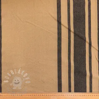 Dekorační látka Bernadette stripe lin noir