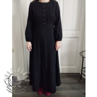 Bavlněná látka se lnem black