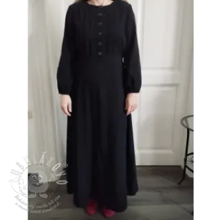 Bavlněná látka se lnem black
