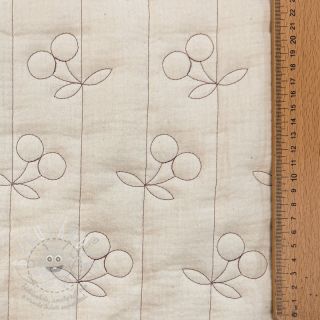 Dvojitá gázovina/mušelín STEPPED Cherries natural