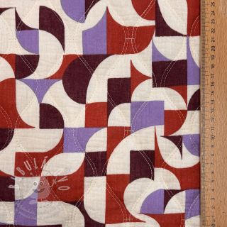 Dvojitá gázovina/mušelín STEPPED Flowers natural