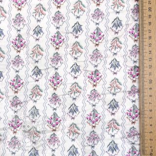 Dvojitá gázovina/mušelín STEPPED Flowers light pink digital print