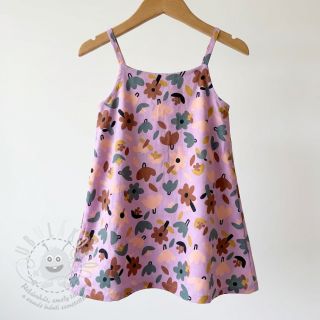 Bavlněná látka Flowers lavender by JENNIFER BOURON ORGANIC