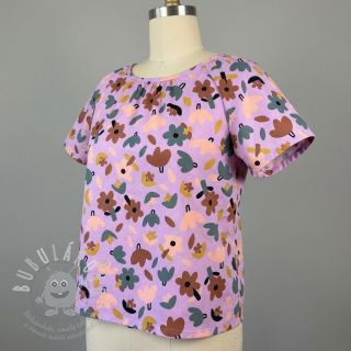 Bavlněná látka Flowers lavender by JENNIFER BOURON ORGANIC