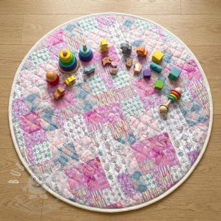 Dvojitá gázovina/mušelín STEPPED Flowers light pink digital print