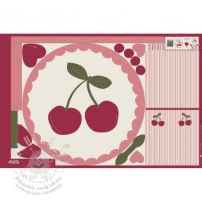 Bavlněná látka Cherries playmat PANEL digital print