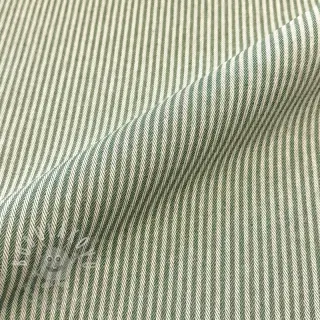 Dekorační látka DOBBY Colored stripe army green