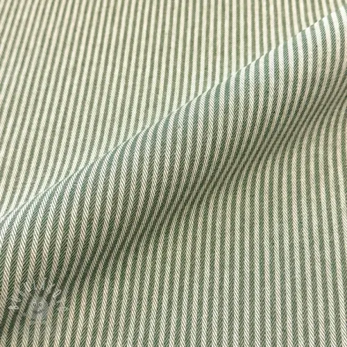 Dekorační látka DOBBY Colored stripe army green