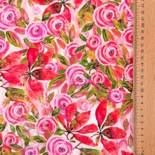 Viskóza RAYON POPLIN Printed Rosie design A