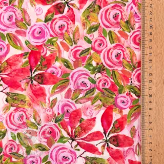 Viskóza RAYON POPLIN Printed Rosie design A