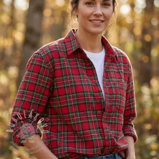 Bavlněná látka LIGHT FLANNEL Check design G