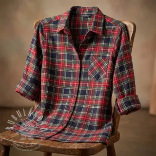 Bavlněná látka LIGHT FLANNEL Check design C
