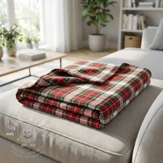Bavlněná látka LIGHT FLANNEL Check design D