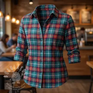 Bavlněná látka LIGHT FLANNEL Check design E