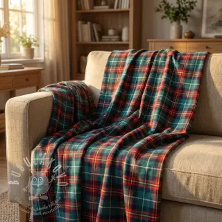 Bavlněná látka LIGHT FLANNEL Check design E