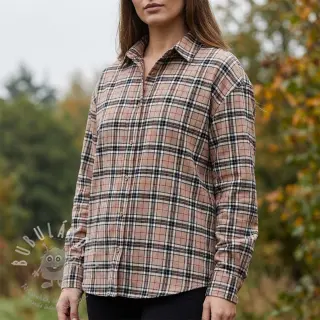 Bavlněná látka LIGHT FLANNEL Check design F