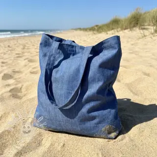 Bavlněná látka JEANS Chambre dark jeans