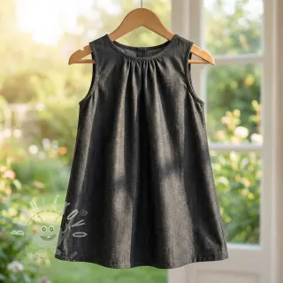 Bavlněná látka JEANS Chambre black