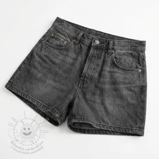 Bavlněná látka JEANS Chambre black