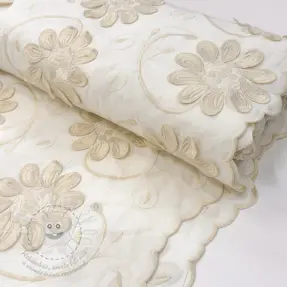 Bavlněná látka EMBROIDERY Bellagio butter