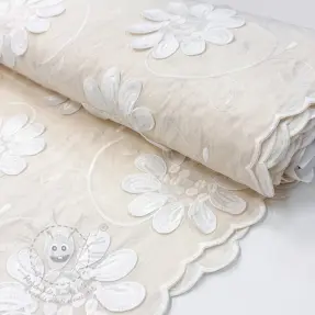 Bavlněná látka EMBROIDERY Bellagio cream