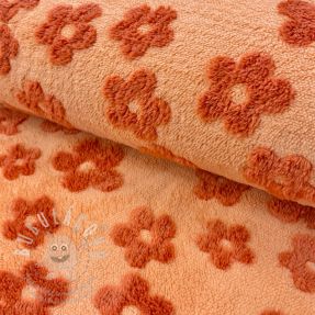 Kabátovina TEDDY Flower power orange